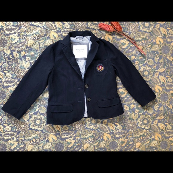 Abercrombie & Fitch Preppy Navy Wool Blazer - Picture 2 of 8